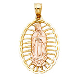 14K 2T Our Lady of Guadalupe Pendant (PT1109)