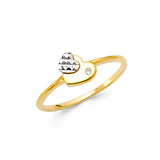 14K 2T CZ Fancy Ring (RG2155)