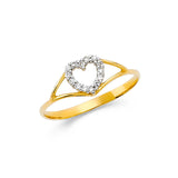 14K 2T CZ Fancy Ring (RG2157)