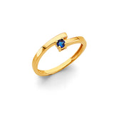14KY CZ 1 Stone Month Ring (RG3094)