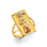14K 3C Santa Muerte Men's Ring (RG3171)