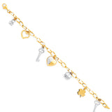 14K 2T Light Fancy Hollow Bracelet (AB23)