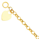 Chunky Gold Heart Bracelet