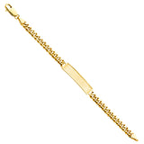 14KY Cuban Frame Junior ID Bracelet (AB246)