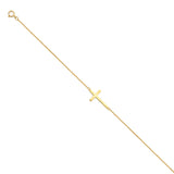 Gold Pavé Cross Bracelet