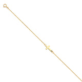 Gold Mini Cross Bracelet