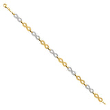 14K 2T Crystal DC Bracelet (AB613)