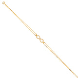 Gold and Diamond Infinity Bracelet