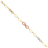 14K 3C Fancy Bracelet (AB683)