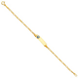 Evil Eye Gold ID Bracelet