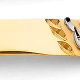 14K 3C Figaro Flower ID Bracelet (AB870)