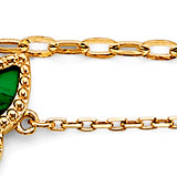 14KY 2 Line Butterfly Bracelet (AB886)