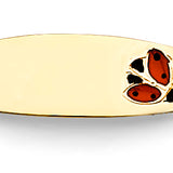 14KY Enamel Lady Bug Baby ID Bracelet (AB920)