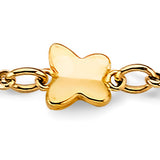 14K 2T Butterfly Baby Bracelet (AB938)