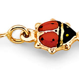 14KY Lady Bug Center Baby Bracelet (AB947)
