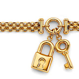 14KY Key & Lock Center Bracelet (AB1031)