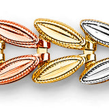 14K 3C Double Face Stampato Bracelet (AB1127)