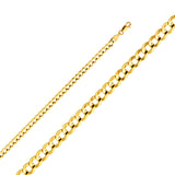 Gold Curb Concave Open Light Chain