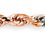 14K 3C 3mm Hollow Figaro Rope Chain (CH606)
