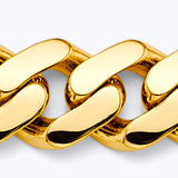 14K 2T 11.5mm Monaco Curb with CZ Lock Chain (CH613)
