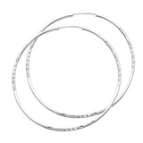 14KW 1.5mm Budded DC Endless Hoop Earrings (55mm) (ER144W)