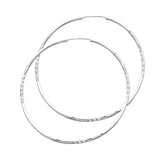 14KW 1.5mm Budded DC Endless Hoop Earrings (45mm) (ER145W)