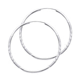 14KW 1.5mm Budded DC Endless Hoop Earrings (38mm) (ER146W)