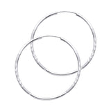 14KW 1.5mm Budded DC Endless Hoop Earrings (28mm) (ER147W)