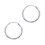 14KW 1.5mm Budded DC Endless Hoop Earrings (19mm) (ER149W)
