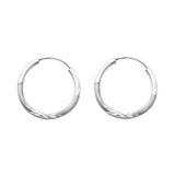 14KW 1.5mm Budded DC Endless Hoop Earrings (16mm) (ER150W)