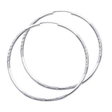 14KW 2mm Budded DC Endless Hoop Earrings (60mm) (ER152W)