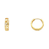 14KY Designer Huggies Earrings (ER230)