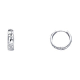 14KW Designer Huggies Earrings (ER230W)