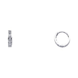 14KW CZ Huggies Earrings (ER236W) (ER236W)
