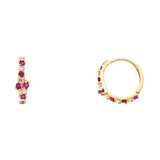 14KY CZ Huggies Earrings (ER258) (ER258)