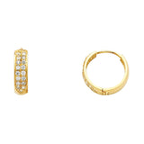 14KY Double CZ Huggies Earrings (ER269) (ER269)