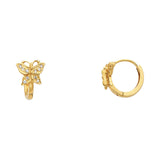 14KY Butterfly Huggies Earrings (ER289) (ER289)