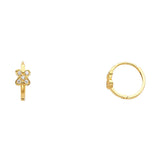 14KY CZ Huggies Earrings (ER291) (ER291)