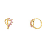 14KY Heart Huggies Earrings (ER299) (ER299)