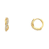 14KY CZ Huggies Earrings (ER306) (ER306)