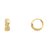 14KY CZ Huggies Earrings (ER307) (ER307)