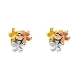 14K 3C Flower Earrings (ER615)