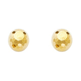 14KY 9.5mm D Ball Earrings with Puch-back (ER722)