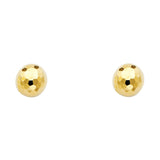 14KY 7mm D Ball Earrings with Puch-back (ER724)