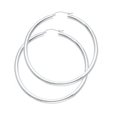 14KW 3mm Plain Hoop Earrings (ER1039)