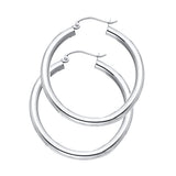 14KW 3mm Plain Hoop Earrings (ER1041)