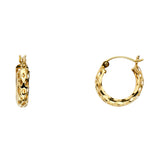 14KY Perforated Hoop Earrings (ER1063)