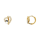 14K 2T CZ Huggies Earrings (ER1121)