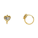 14K 2T CZ Huggies Earrings (ER1122)