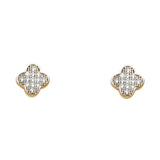 14K 2T CZ Earrings (ER1168)
